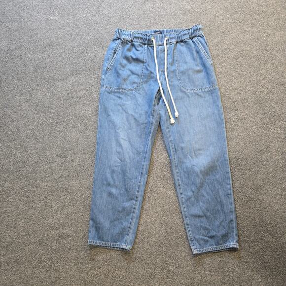 J.CREW Denim - J Crew Jeans Womens Size 28 Blue Denim Pull On Tapered Drawstring Casual Capsule